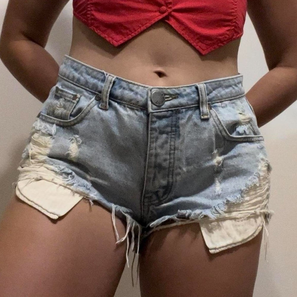 Distressed denim / jean shorts